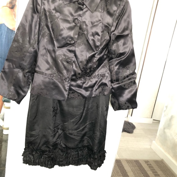 Vintage silk 1990s Jacket cropped - Picture 5 of 6